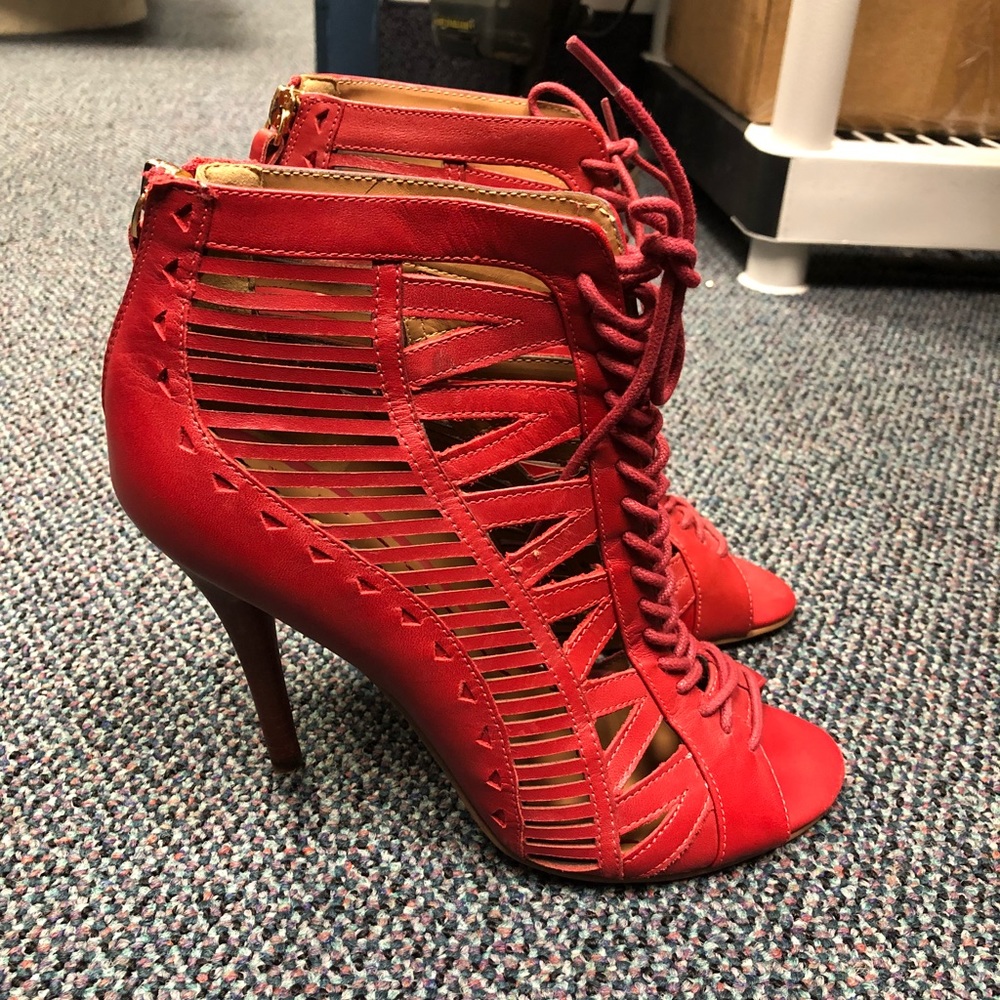 Nine West Red Heel Sandal (7.5)